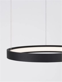 Lustra LED suspendata design modern circular PERRINE D-40cm neagra