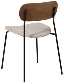 Scaune de dining maro/crem 4 buc. Moe – Ixia