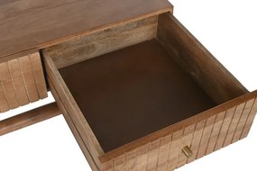 Măsuță de cafea dreptunghiulară din lemn de mango, natur, cu 2 sertare, finisaj satinat, 45 x 100 x 60 cm, „Tavira” – Ethnic Collections