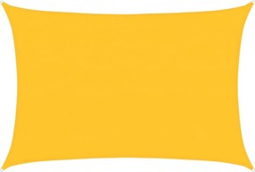 vidaXL Pânză parasolar, galben dreptunghiular 4x5 m, HDPE, 160 g/m²