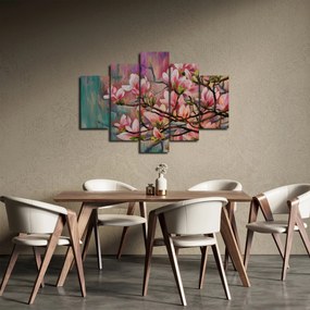 Tablou - Pictură în ulei, Sakura în floare (150x105 cm)