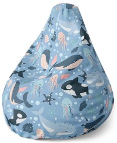 Sac de șezut Pear lume marină pentru copii - pentru copii, albastru