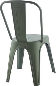 Scaun de exterior design industrial Loft verde inchis