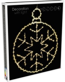 Decorațiune suspendată de Crăciun cu LED-uri Kerstball Snowflake 250 LED, 48 cm