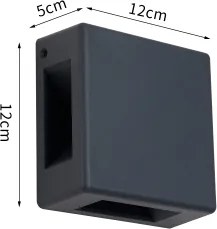 Brilagi - Aplică de perete LED pentru exterior QUADRAY LED/6W/230V, antracit, IP54