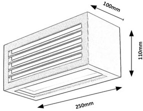 Aplică LED de exterior Rabalux 77100 LUBLIN LED/10W/230V IP54 negru