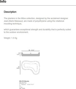 Ghiveci plante design decorativ modern exterior/interior MILOS NANO I