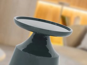 Masuta laterala rotunda din MDF Mina verde inchis