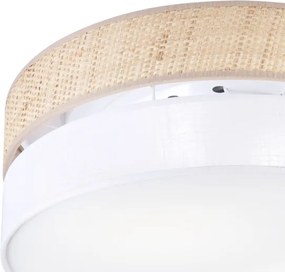 Plafonieră SIRJA BOHO 2xE27/15W/230V, Ø 45 cm, bej/albă