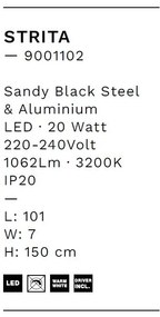 Lustra LED suspendata stil minimalist liniar STRITA L-101cm