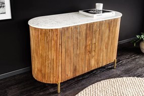 Comoda lemn de mango, marmura alba TRES CHIC 105cm