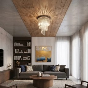 Lustră de cristal aplicată Ideal Lux CARLTON 12xE14/40W/230V crom