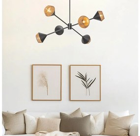 Alora Mood ALM-DAPHNE6-MB - Lustră DAPHNE cu tijă 6xE14/40W/230V