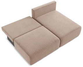 Colțar maro deschis extensibil/cu spațiu de depozitare (cu colț pe partea dreaptă) Kalena – Makamii