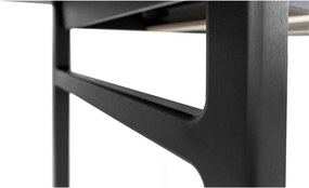 Masă de dining extensibilă cu aspect de lemn de stejar cu blat suplimentar 90x180 cm Curved – Woodman