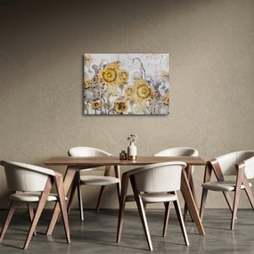 Tablou - Floarea-soarelui pe perete (70x50 cm)