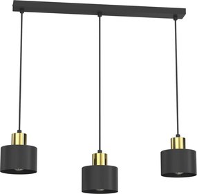 Candelabru suspendat cu cablu PARKLA 3xE27/15W/230V, negru