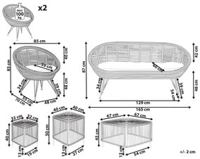 Set mobilier de grădină Marza (lemn deschis). 1081225