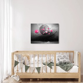 Tabloul cu bile abstracte roz (70x50 cm)
