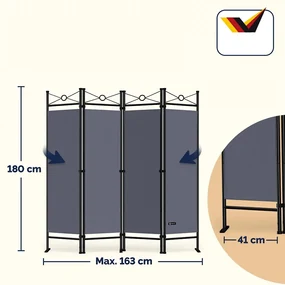 Casaria Paravan LUCCA, 163x180cm, antracit