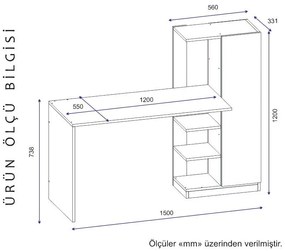 Masă PC Pimasi (alb) . 1094987