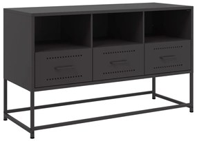 846542 vidaXL Dulap TV, negru, 68,5x39x60,5 cm, oțel