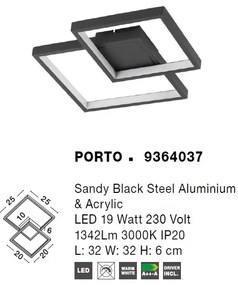 Lustra LED aplicata design modern geometric ENIGMA 19W NVL-9364037