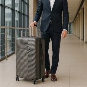 Valiză mare TravelLux Pro cu hardtop 50x78x30 cm gri închis