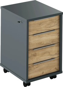 Noptiera RIOMA NEW TYP 30, stejar artisan/gri grafit, DTD laminat, cu