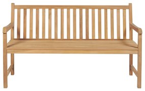 Banca gradina cu perna neagra, 150 cm, lemn masiv tec 150 cm, Negru, 1, Negru