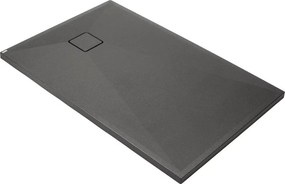 Cadita de dus dreptunghiulara Deante Correo din granit antracit 90x70 cm