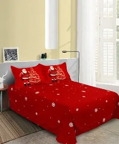 Lenjerie de pat 2 persoane, bumbac finet, 6 piese, 2 fete, Craciun SPAC2325