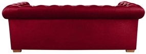 Canapea extensibila Oxford Chesterfield, 88x216x75 cm, 3 locuri, Red