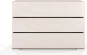 Comodă lemn masiv TerraCraft Fag 3 sertare, 120 × 45 × 81 cm - Natural