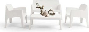 Set terasă Flora polipropilenă HoReCa - ALB