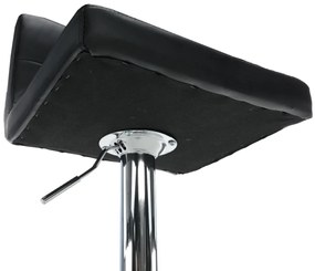 Scaun de bar, piele ecologică negru/crom, KANDY NEW