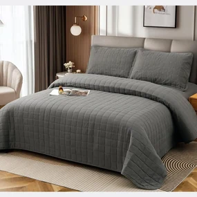 Cuvertura bumbac 100%, 4 piese, pat 2 persoane, 230x240 cm, EY07