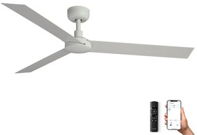 Ventilator de tavan FARO 34292WP CRUISER XL alb d. 160 cm SMART + telecomandă