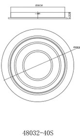 Globo 48032-40S - Plafonieră LED JAYDEN, 40W, 230V, 3000K, Ø 48 cm