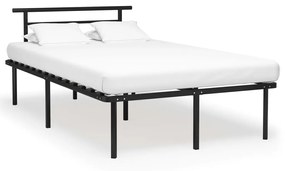 324826 vidaXL Cadru de pat, negru, 120 x 200 cm, metal