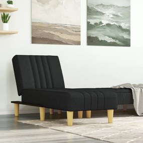 vidaXL Șezlong, negru, material textil