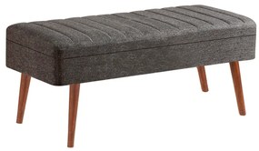 Masă de sufragerie extensibilă cu 2 scaune și 2 bănci Vlasta (nuc + antracit). 1073079