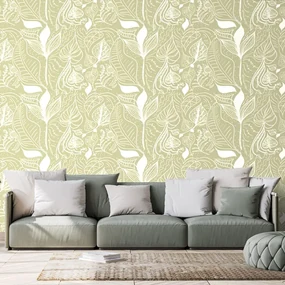 Tapet frunze magice în design verde