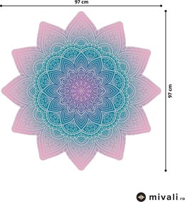 Autocolante de perete - Mandala roz- albastru