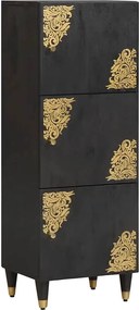 vidaXL Bufet cu raft cu ușă Negru 40 x 33 x 110 cm Lemn de mango solid