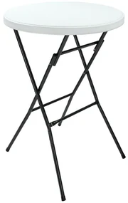 Casaria Masă de petrecere din plastic LYDA, Ø72x110cm, alb