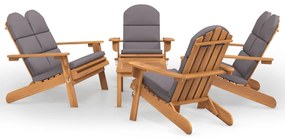 3152138 vidaXL Set mobilier de grădină Adirondack, 5 piese, lemn masiv acacia