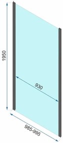 Cabina de dus de colt Rapid Swing Negru 120x100cm, Rea