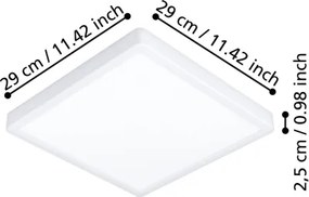 Eglo 901313 - Plafonieră LED FUEVA, 13 W, 230 V, 2700/4000/6500 K, 29 x 29 cm, alb