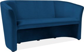 Canapea TM-3, stofa catifelata albastru inchis - Bluvel 86, 160x60x76
